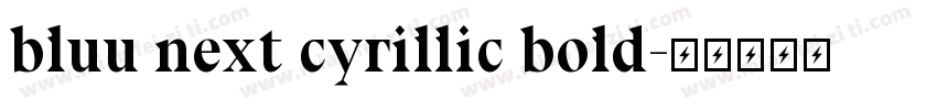 bluu next cyrillic bold字体转换